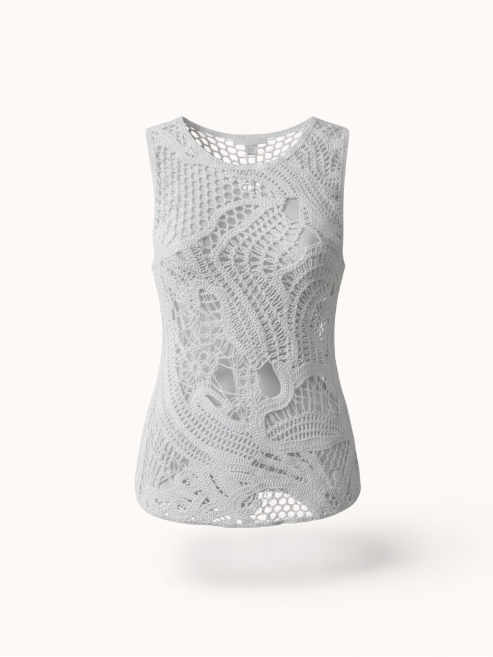 H&M Women’s Ecru White Crochet Sleeveless Top - Size XS, NEW (Never Worn)